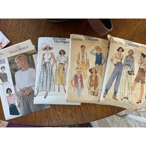 Vintage Vogue Sewing Pattern Lot of 4 | Very Easy Vogue | Women's Dresses skirt